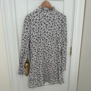 Floral Long Sleeve Dress M
